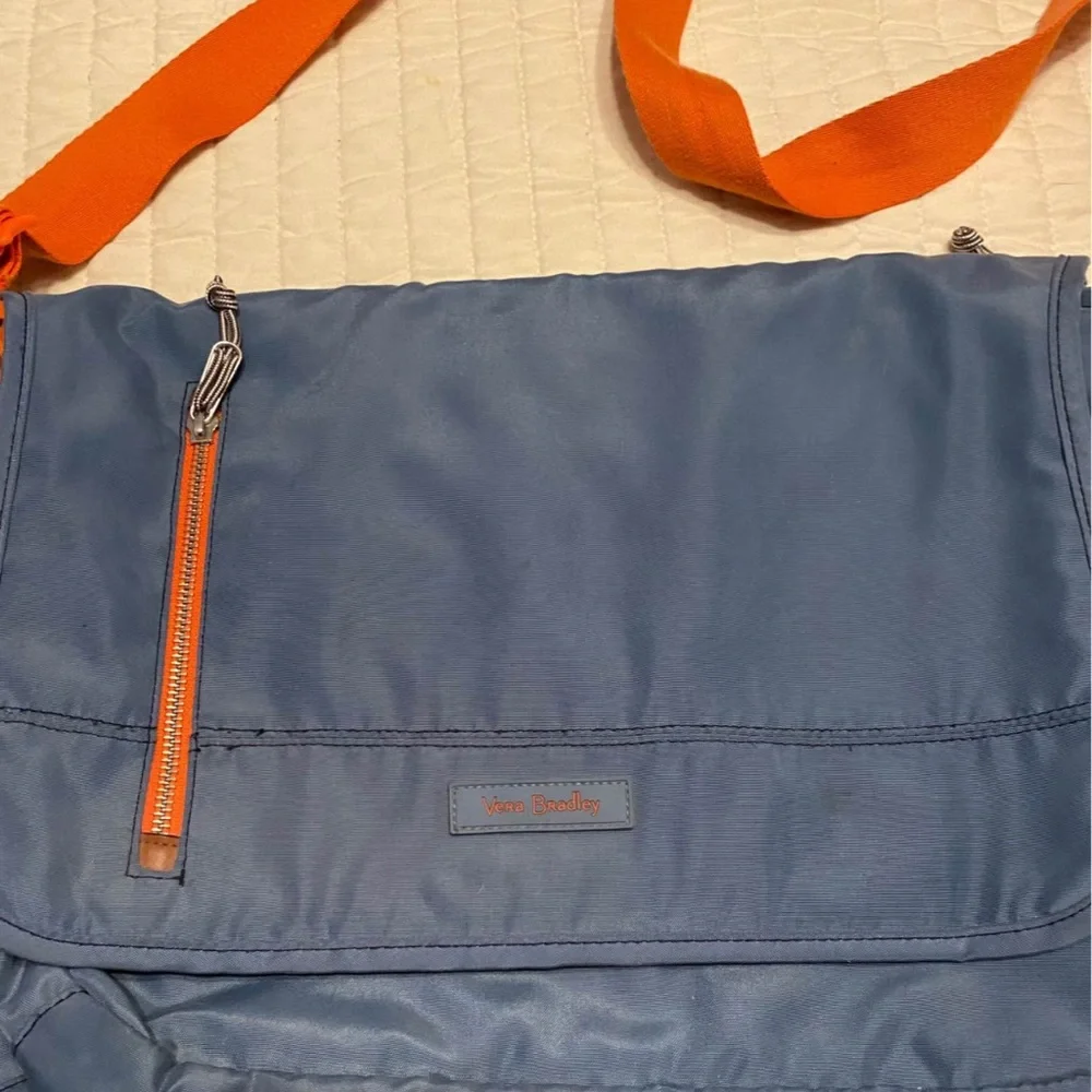 Vera Bradley Blue and Orange Messenger Bag